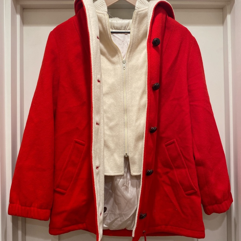 Vintage early 90s red Redding hood zip up jacket